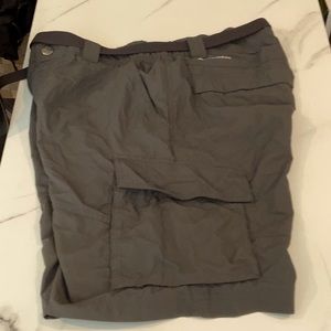Columbia men’s cargo shorts, gray, 34